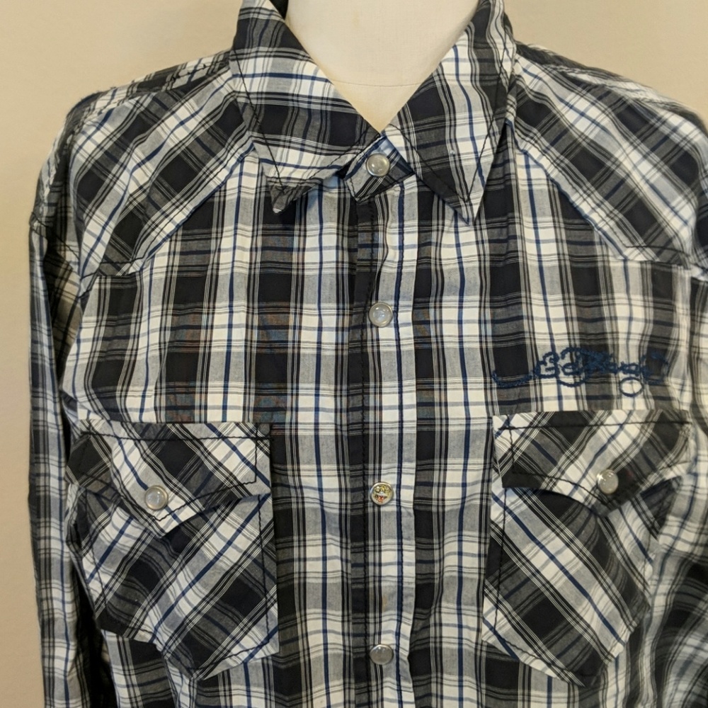 Plaid Ed Hardy Large shirt.